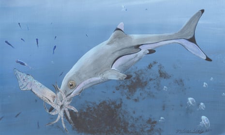 Reconstruction of a newborn Ichthyosaurus communis
