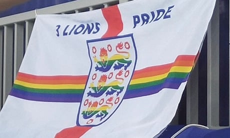 An England Three Lions Pride flag.