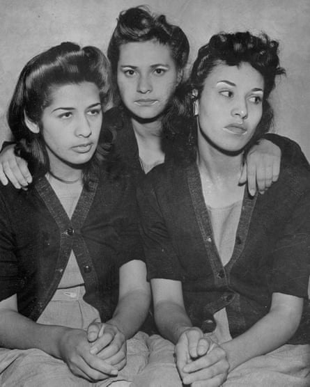 Alba Barrios, Francis Silva and Lorena Encinas, during the zoot-suit era.