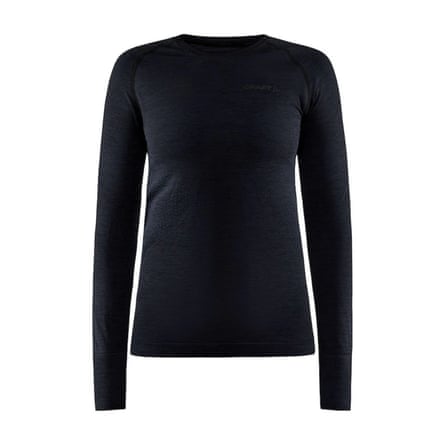 A black craft core dry active comfort long-sleeve top.