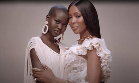 ‘We don’t talk about fashion. We talk about life’: with her ‘fashion mum’ Naomi Campbell.