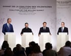 Leaders give press conference after ‘coalition of the willing’ meeting in Paris – Europe live
