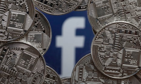 coins and the facebook logo