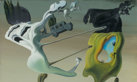 Cropped image of Maison Pour Érotomane, one of the paintings by Salvador Dalí.