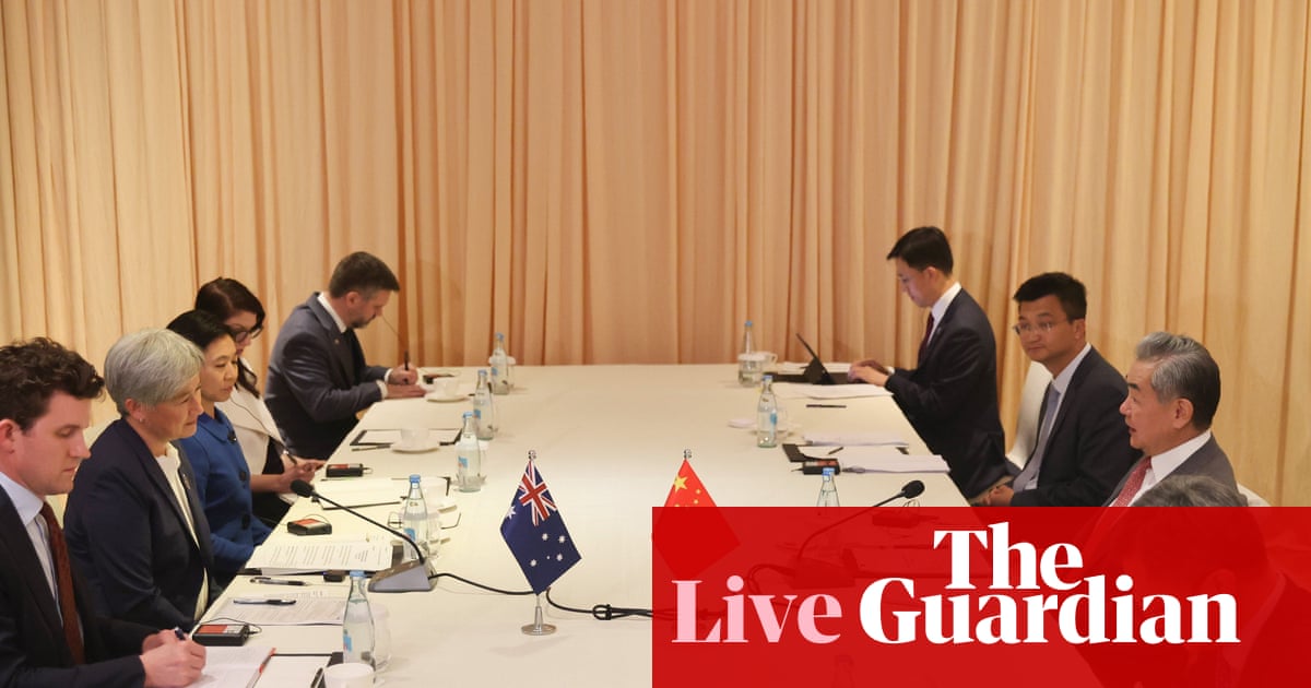 Australia news live: Wong pushes Chinese counterpart on submarine missile launch in face-to-face Manila meeting
