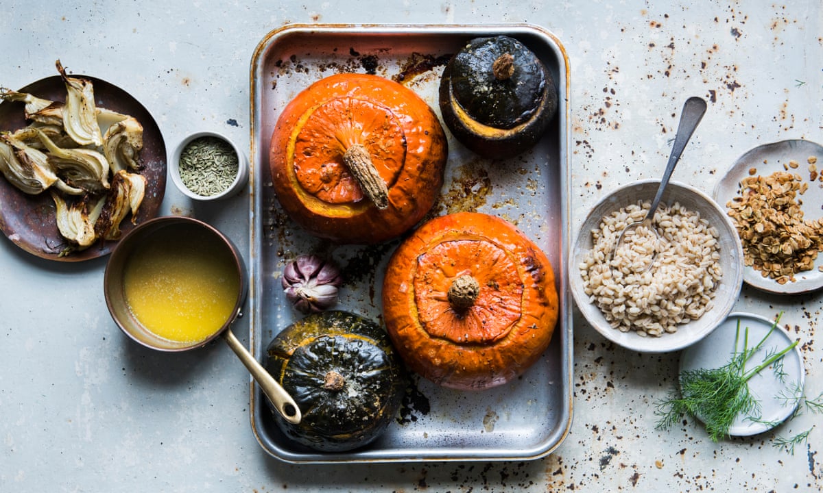 Anna Jones' recipes for whole roast squash and baked cauliflower