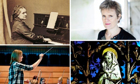 ‘There is still a need to highlight woman composers’ … clockwise from top left: Clara Schumann, Rachel Portman, Hildegard von Bingen and Anne Dudley.