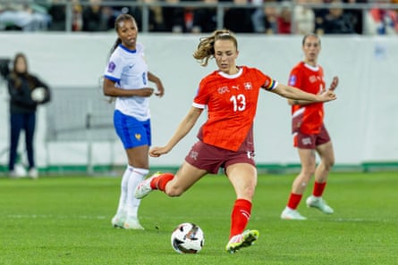 Lia Wälti playing for Switzerland