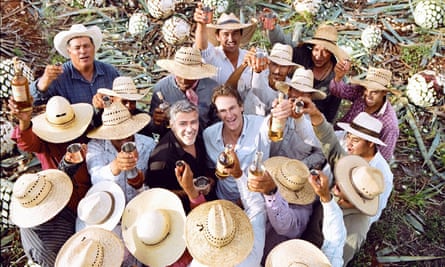 George Clooney and Rande Gerber with Casamigos tequila producers