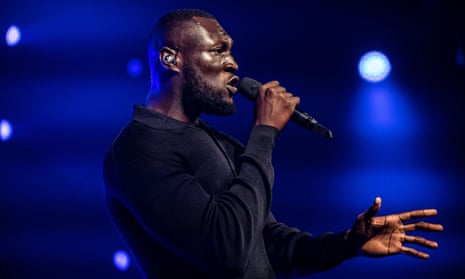 Stormzy performing at Montreux Jazz festival, 11 July 2022.