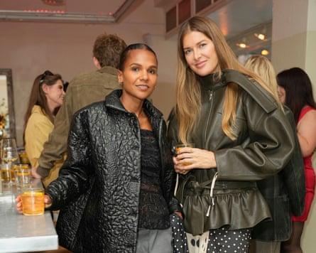 Awa Malina Stelter and Stephanie Gundelach at a Copenhagen fashion week event, standing side by side looking at the camera
