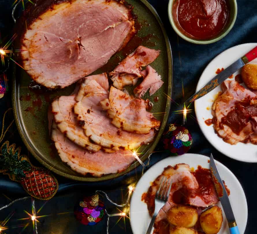 Thomasina Miers guajillo pineapple adobo roast ham.