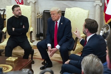 Volodymyr Zelenskyy, Donald Trump and JD Vance