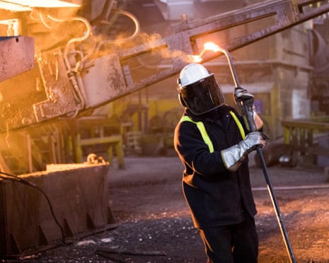 An electric arc furnace at Speciality Steel UK’s plant in Rotherham