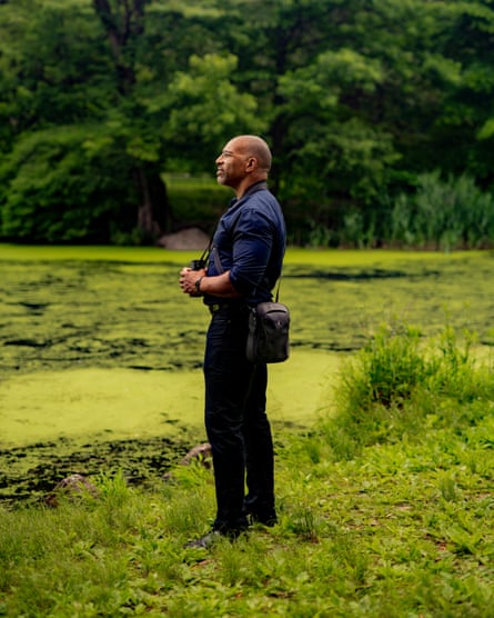 Christian Cooper in a field in New York City’s Central Park.