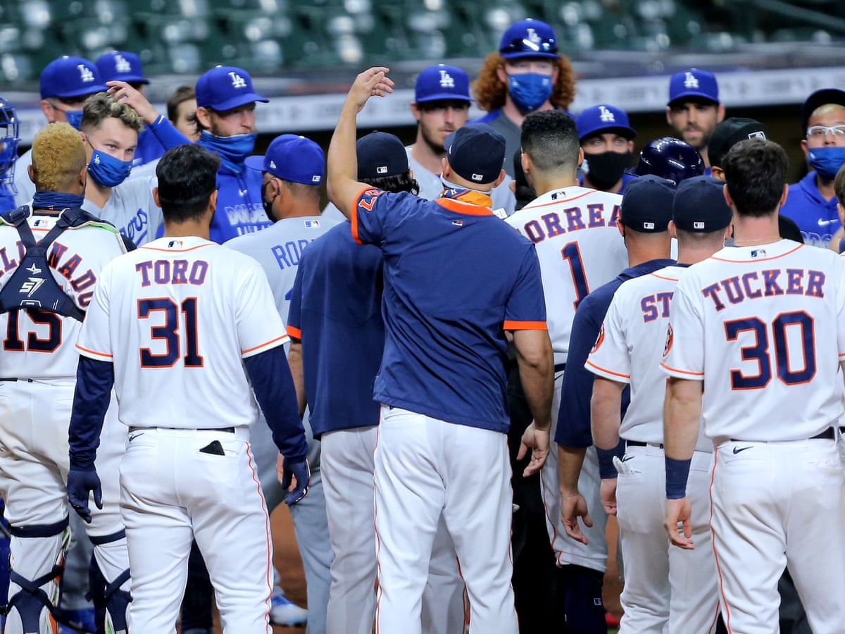 Benches Clear As Dodgers Go After Astros Following Cheating Scandal Mlb The Guardian Benches Clear As Dodgers Go After Astros Following Cheating Scandal Mlb The Guardian
