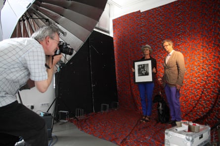 Couple being photographed by Martin Parr