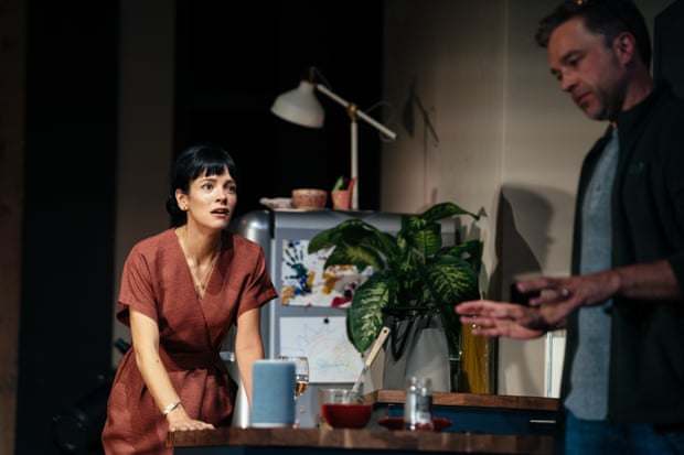Lily Allen with Hadley Fraser in 2:22: A Ghost Story at the Noël Coward theatre, London.