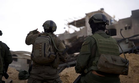 Israeli soldiers in Gaza after the military announced it was resuming combat against Hamas in the territory