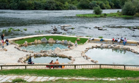 round pools on riverbank