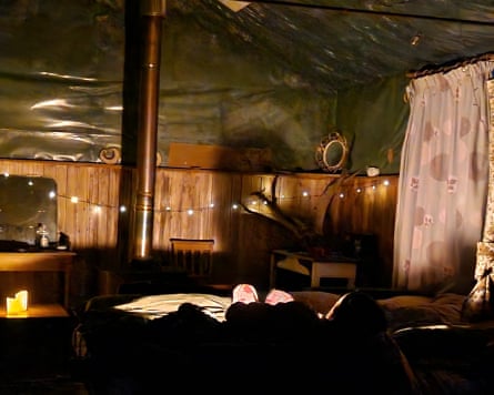 The cosy cabins at the Beeches, a former Quaker residential community house in the village of Bamford.