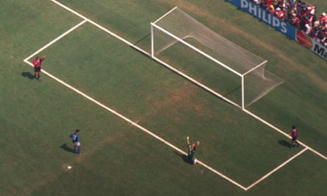 Roberto Baggio’s penalty at the 1994 World Cup final. Ball not pictured.