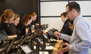 Customers Pay With Contactless Cards