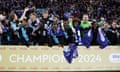 Leicester celebrated on and off the pitch as they secured the Championship title