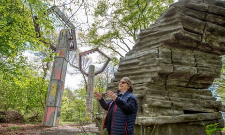 ‘Why try to compete with the super artists?’ … Barlow and her work Quarry at Jupiter Artland, Edinburgh, in 2018.