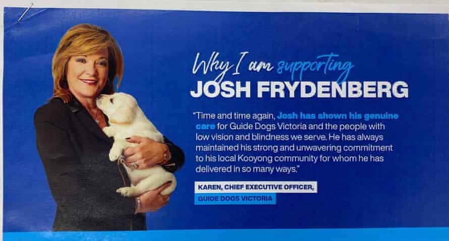 Karen Hayes on a flyer for Josh Frydenberg