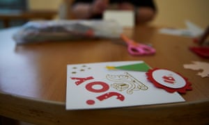 A crafts session at Guild Lodge NHS secure mental health unit in Lancashire.