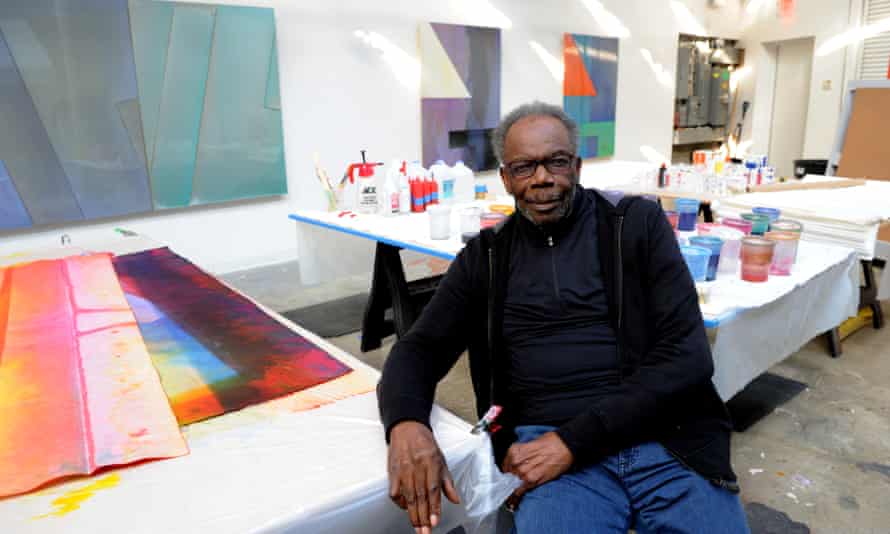 Gilliam in his studio in Washington, 2015.