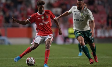 Gedson Fernandes (left) has family in London but Lyon, Manchester United and Everton are reportedly linked with moves for the player.