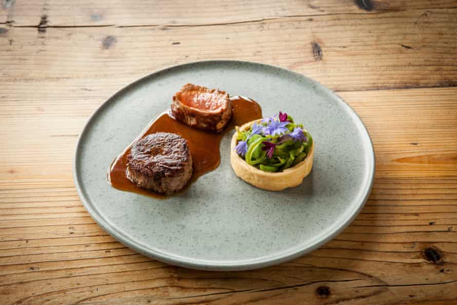 The lamb and mini tartlet as part of the tasting menu at the Small Holding, Kent.