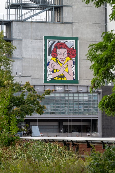 artworks on an exterior wall of a museum