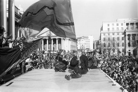 Reclaim the Streets at Trafalgar Square, May 1997.