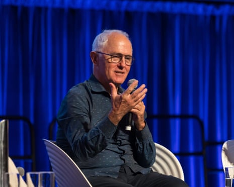 Former prime minister Malcolm Turnbull speaks during a panel discussion at Climate Action Week Sydney