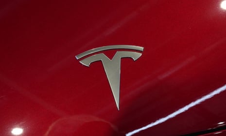 Tesla symbol on car