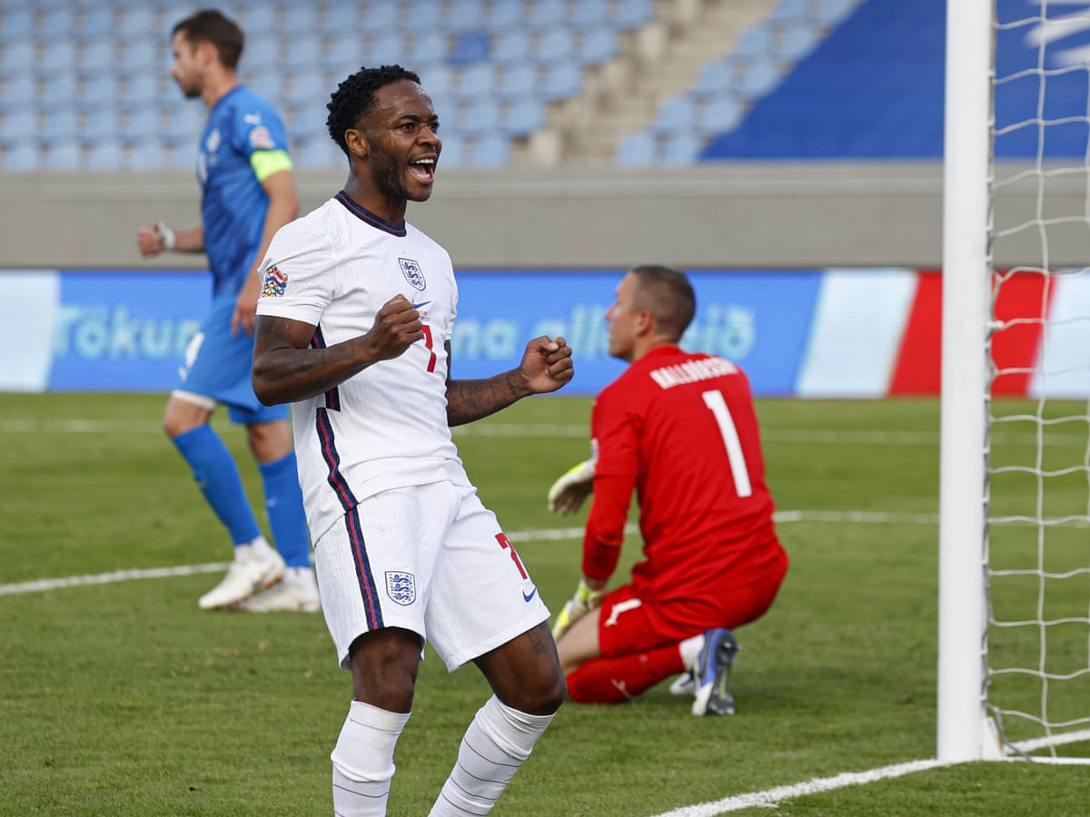 Raheem Sterling Stays Cool For England To See Off Iceland Despite Late Drama Football The Guardian