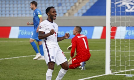 Raheem Sterling keeps his cool to see off Iceland amid blaze of late drama