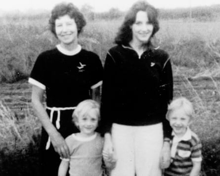 June Bamber (left), Sheila Caffell and her sons Nicholas and Daniel.