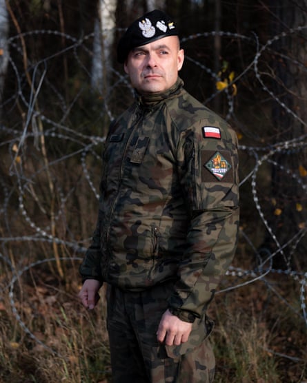 Brig Gen Roman Brudło poses for a portrait in a military outpost