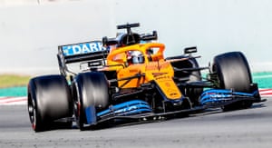 Carlos Sainz puts the MCL35 through its paces during pre-season testing at Barcelona in February