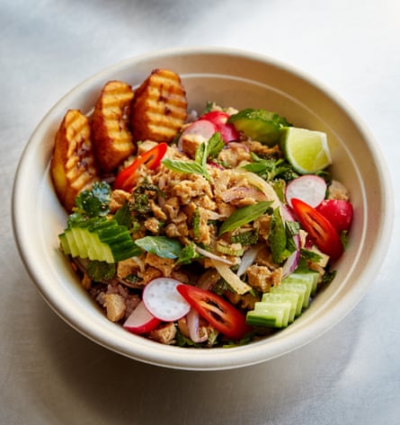 The ‘increasingly famous’ vegan lao bowl.