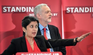 Shami Chakrabarti and Jeremy Corbyn
