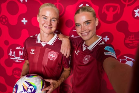 Pernille Harder (left) and Cornelia Kramer pose for a portrait ahead of the tournament.
