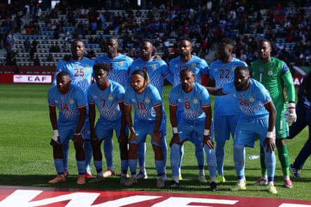 The Democratic Republic of the Congo starting XI lines up for an official photograph before their 2025 Africa Cup of Nations group game against Benin
