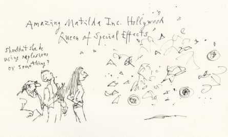 Matilda illustration by Quentin Blake as a Hollywood special effects expert