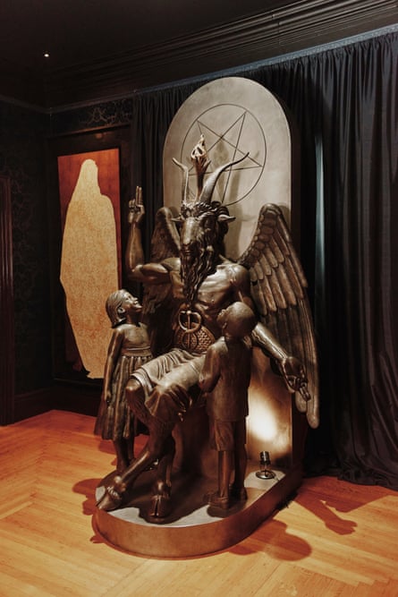 The statue of Baphomet is now housed in the Satanic Temple.