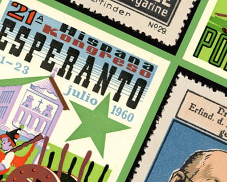 Stamps commemorating Esperanto.